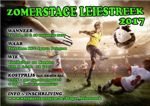 Voetbal zomerstage Leiestreek