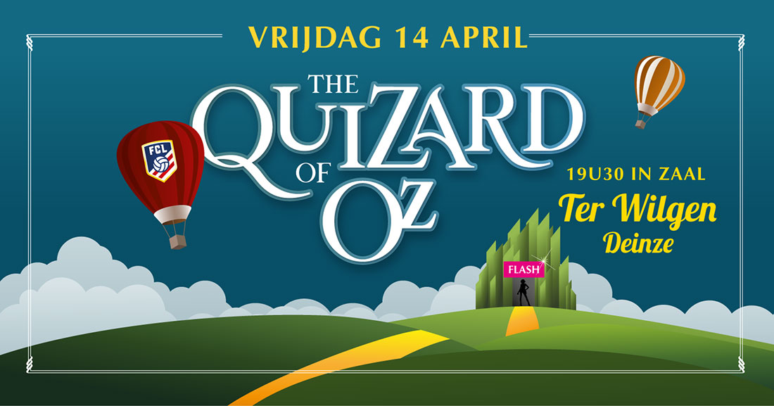 Quiz mee met Oz op vrijdag 14 april in zaal Ter Wilgen #deinze.