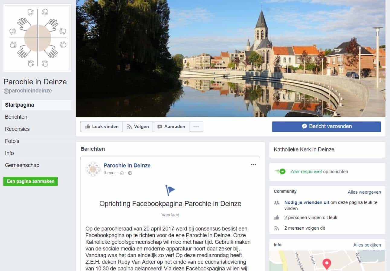 Parochie Deinze op facebook