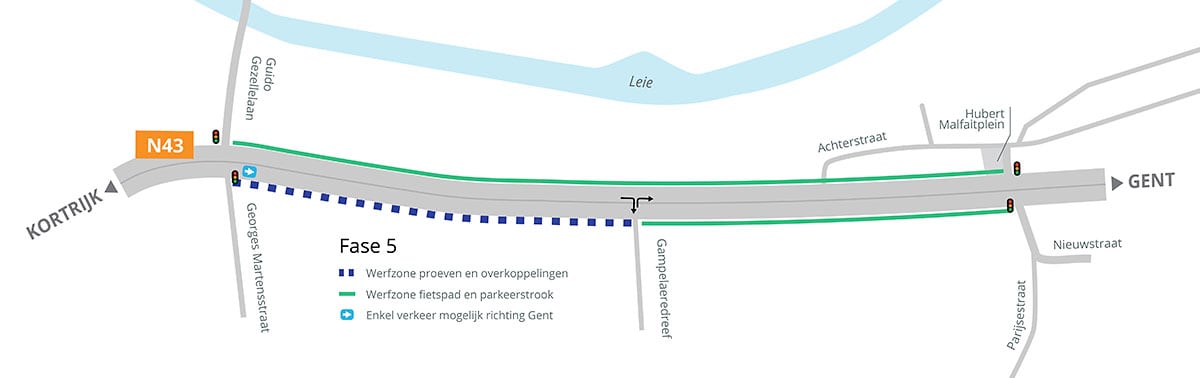 N43 in Deinze start nieuwe fase op 2 oktober