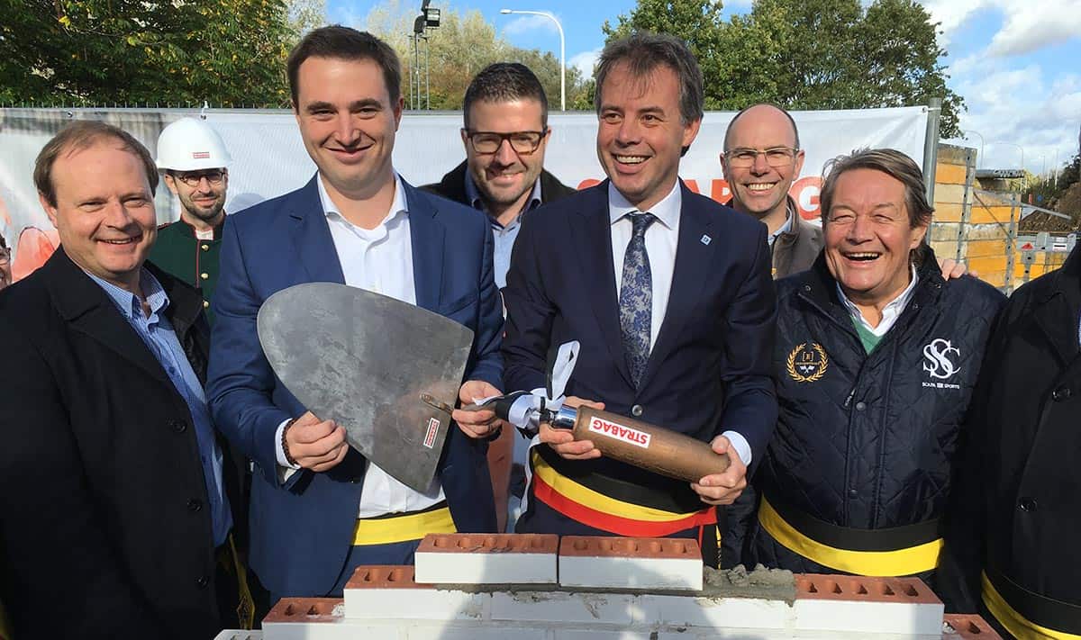 Eerste steenlegging Cultureel Centrum Leietheater Deinze