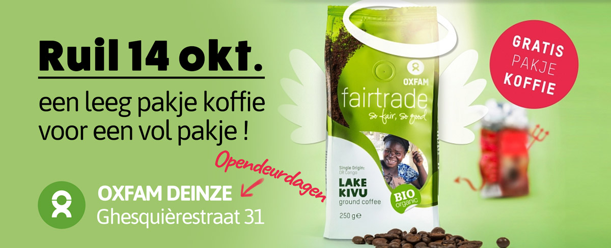 Week van Fairtrade in de Oxfam Wereldwinkel in Deinze