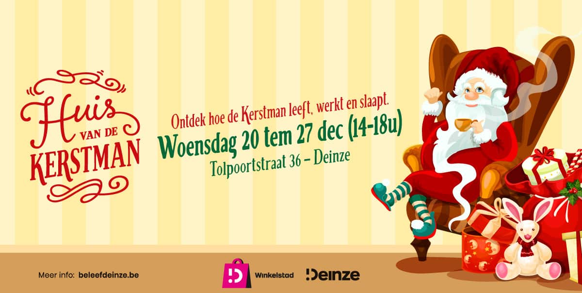 Ontdek deze week het Huis van de kerstman (Tolpoortstraat 36 – Deinze)