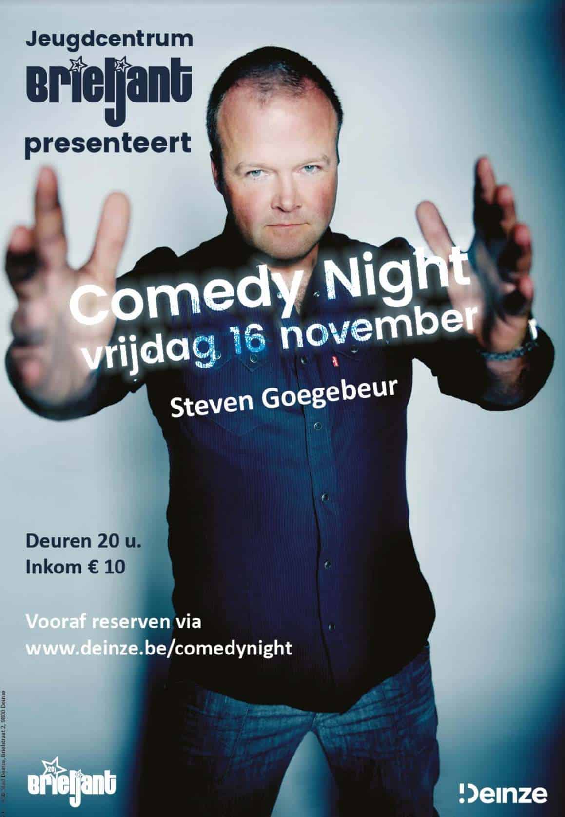 Comedy Night met Steven Goegebeur in JC Brieljant