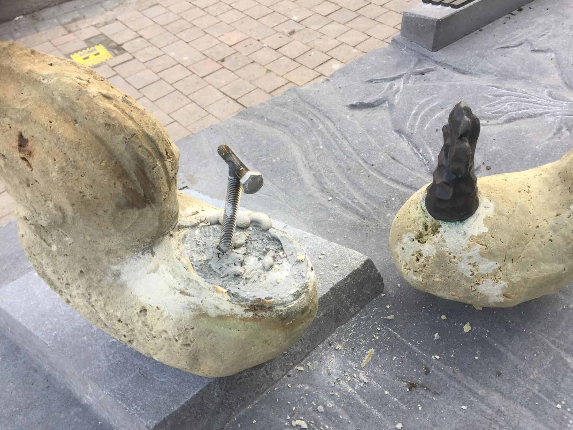 Beeld Reynaert De Vos opnieuw slachtoffer van vandalisme