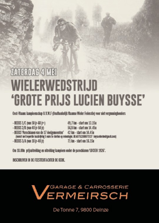 Parochianenkoers te wontergem op zaterdag 4 mei