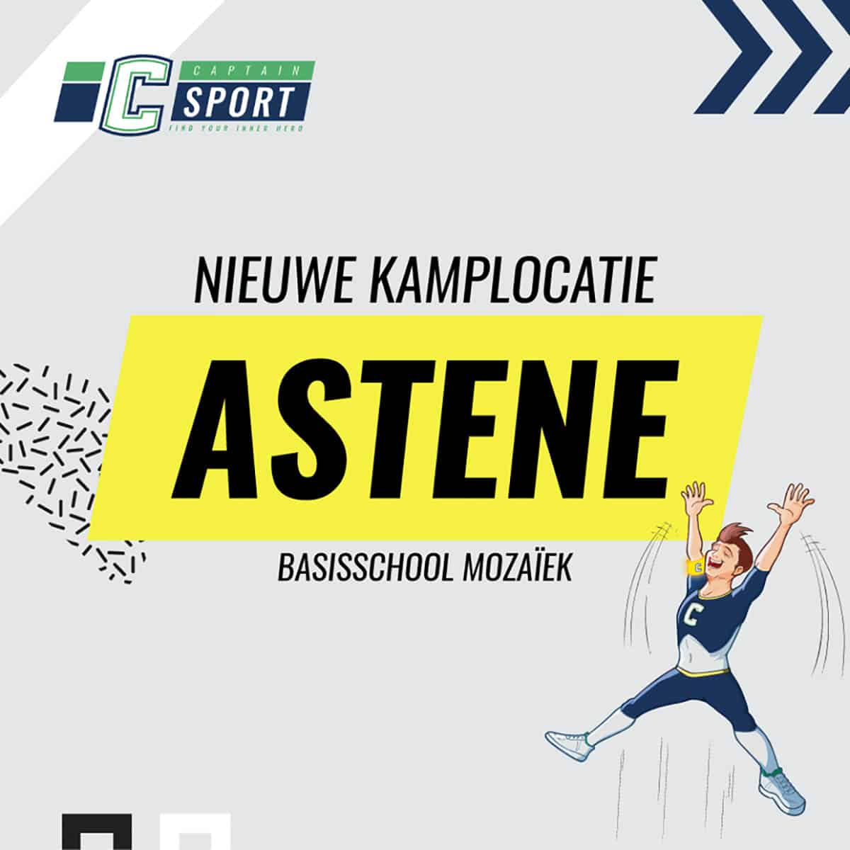 Nieuw in Astene: Captain sport kamp