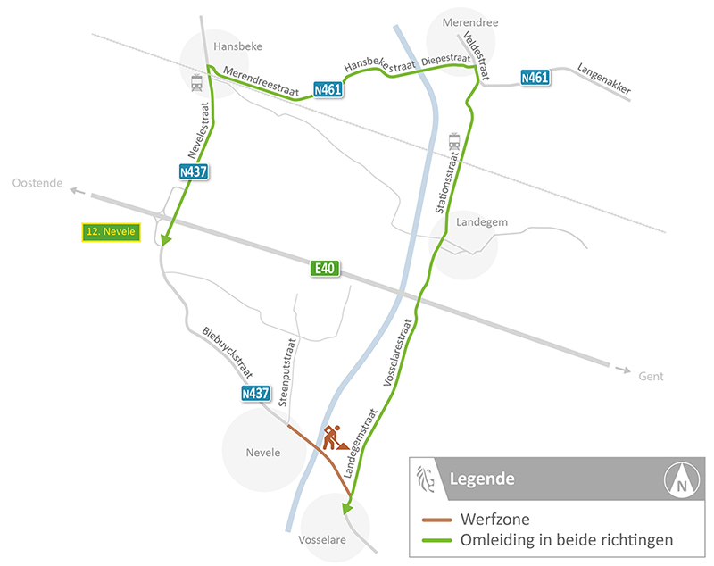 Onderhoudswerken aan Biebuyckstraat (N437) in Deinze vanaf 13 mei