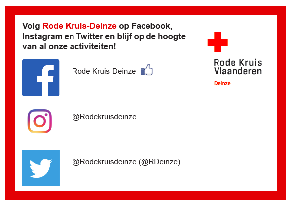 Rode Kruis-Deinze actief op sociale media!