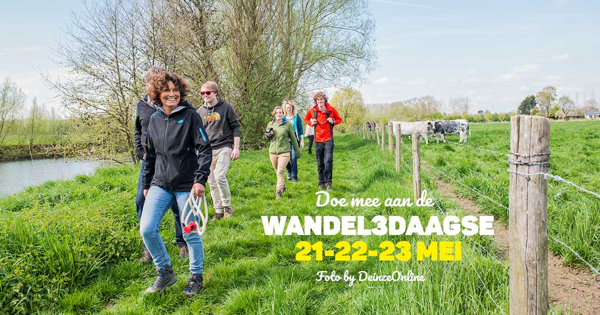 Hey, stap je mee op de 5de Wandel3Daagse Deinze! 21-22-23 mei.