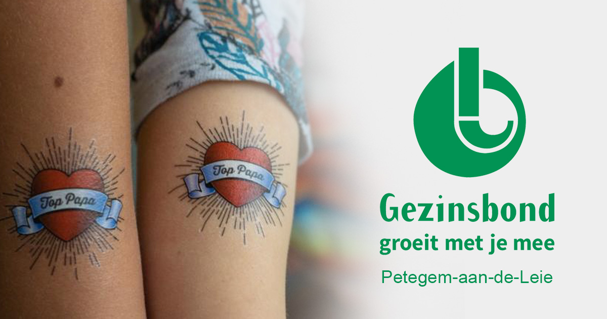 Gezinsbond Petegem-aan-de-Leie tattoeëert 300 papa’s voor Vaderdag!