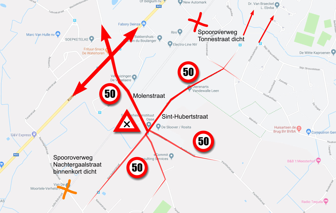 Overweg Tonnestraat en Karmstraat dicht!