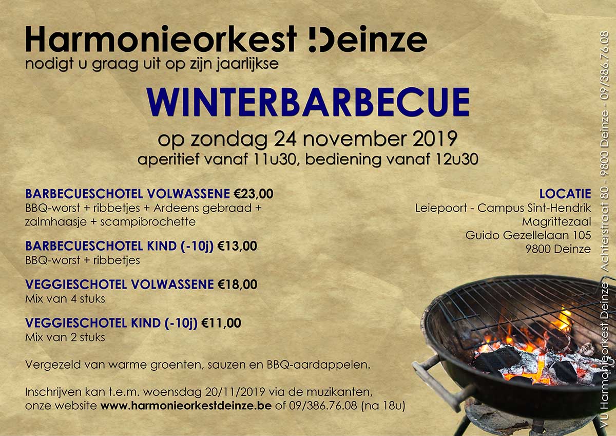 Winterbarbecue Harmonieorkest Deinze – 24 november 2019