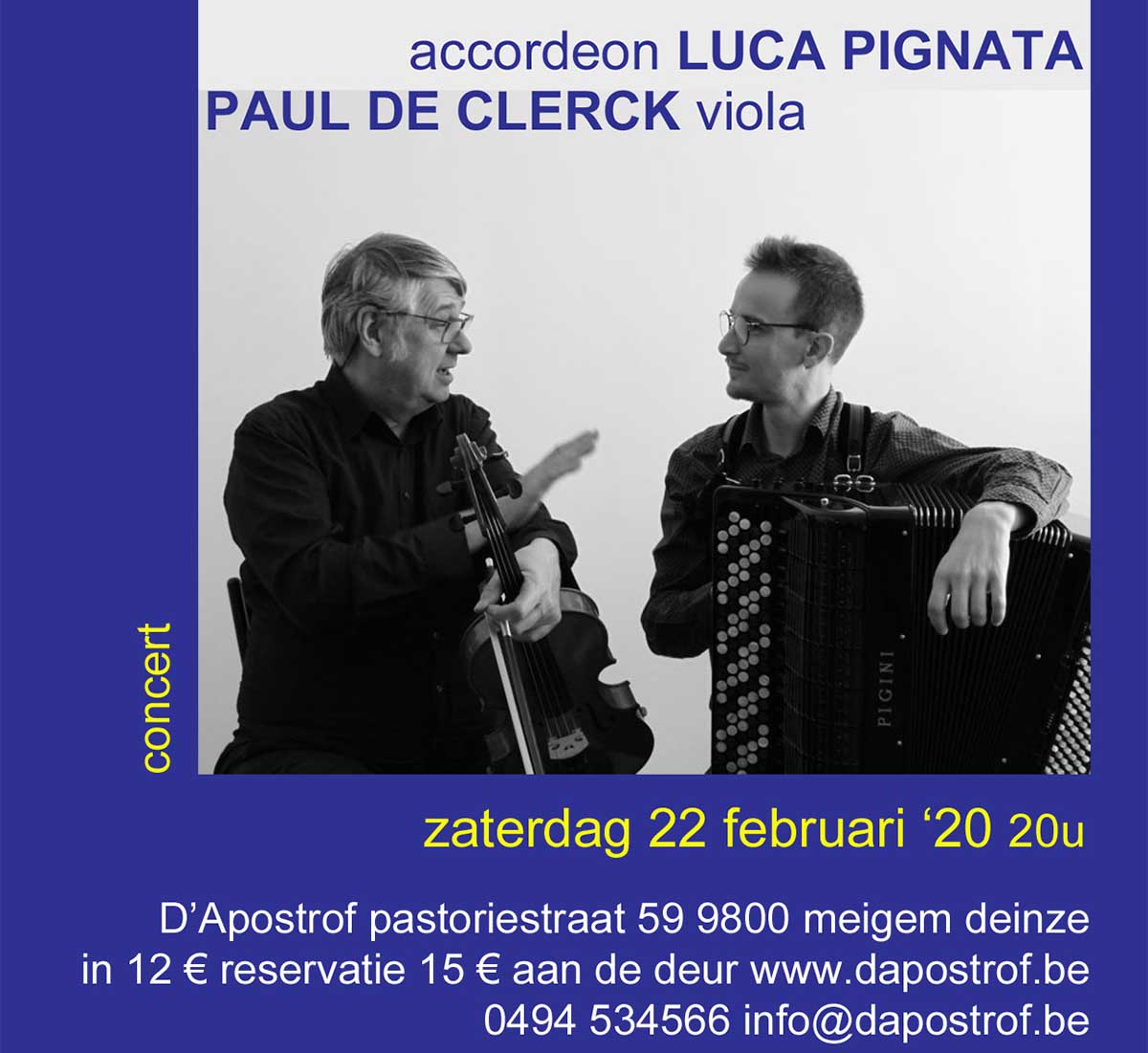Concert LUCA PIGNATA & PAUL DE CLERCK