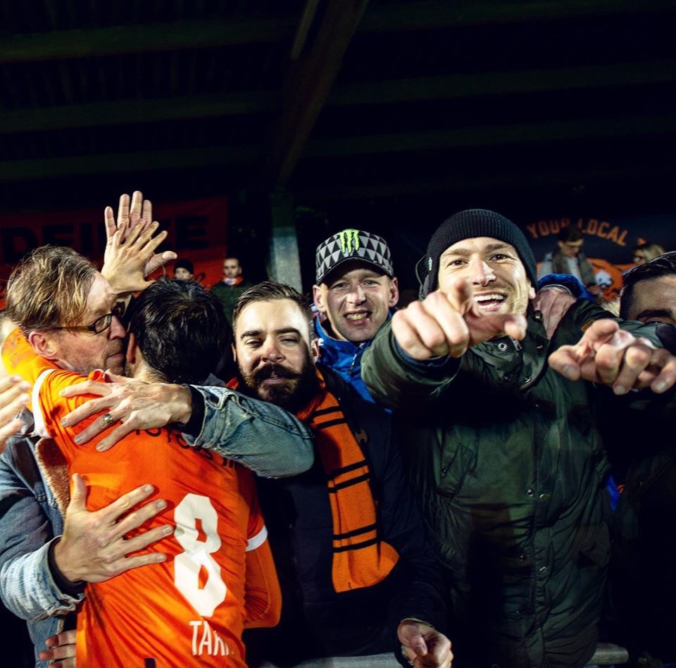 Supporters KMSK Deinze eetfestijn op 22 februari