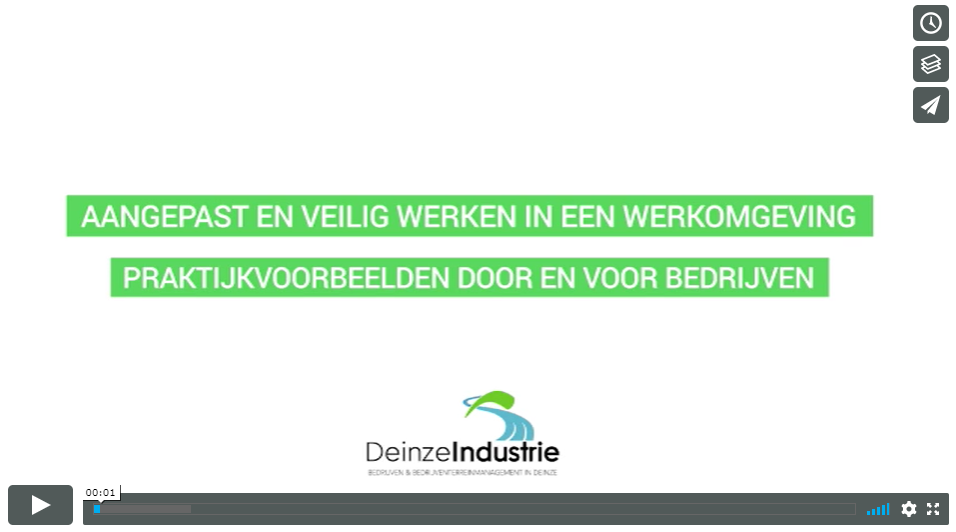 Deinze Industrie vzw brengt veiligheidsmaatregelen op de werkvloer praktisch in beeld en wil op deze manier andere bedrijven helpen.