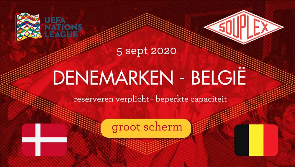 Denemarken – België op groot scherm @Souplex