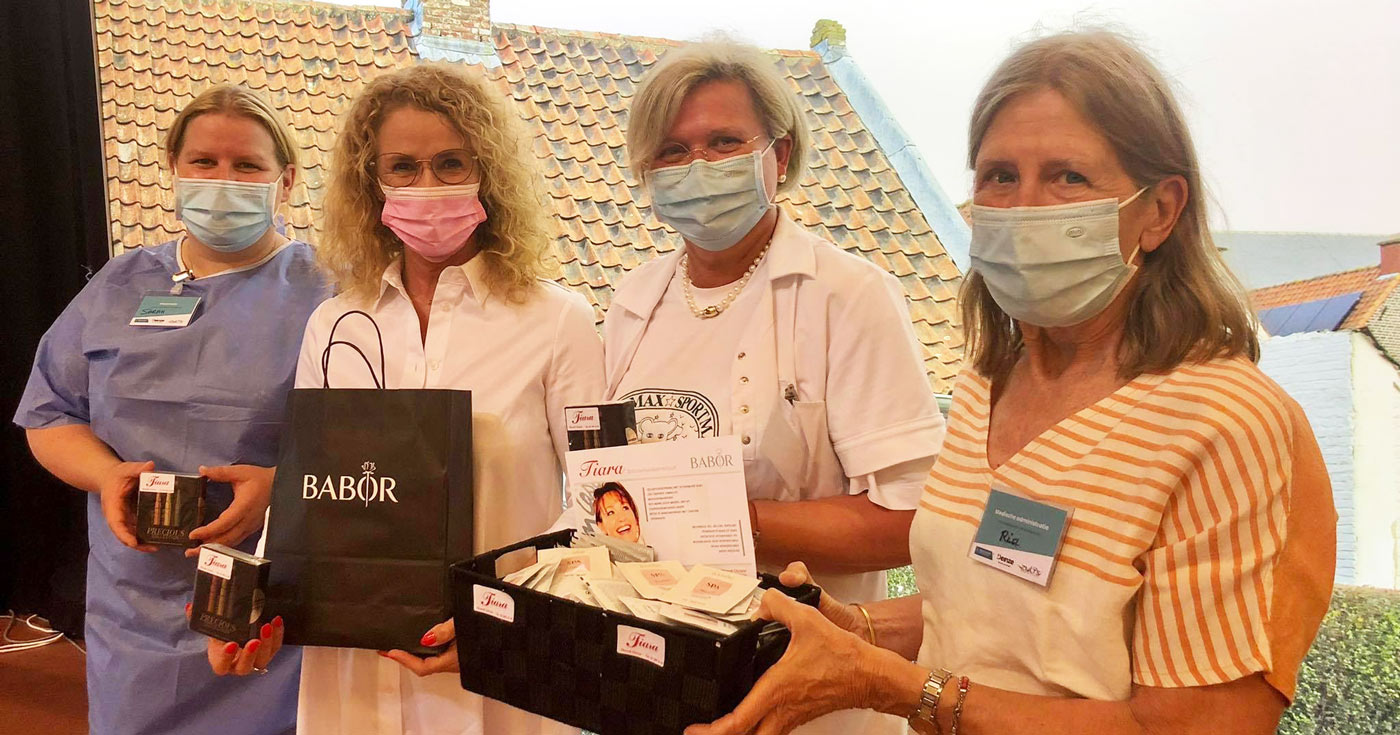 Schoonheidssalon Tiara en Babor dankt het vaccinatiecentrum.