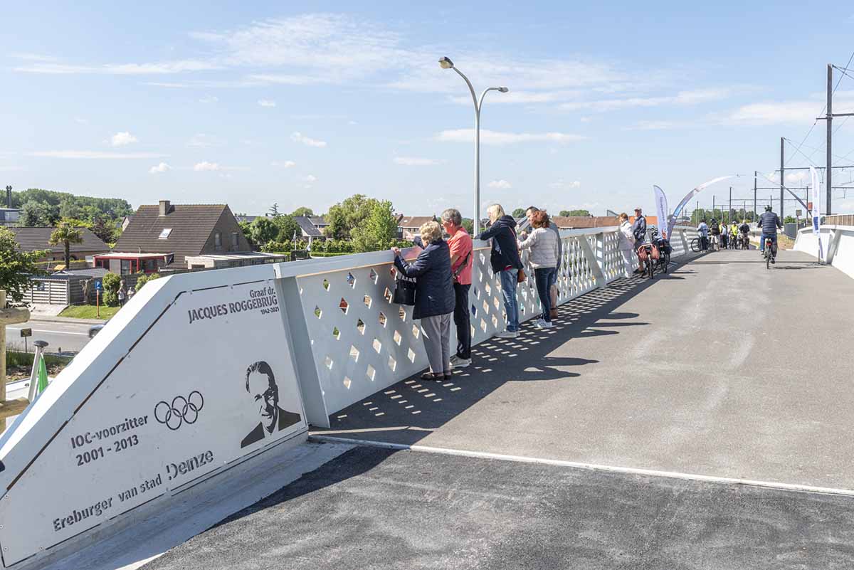Jacques Rogge-brug geopend op fietssnelweg F7 in Deinze