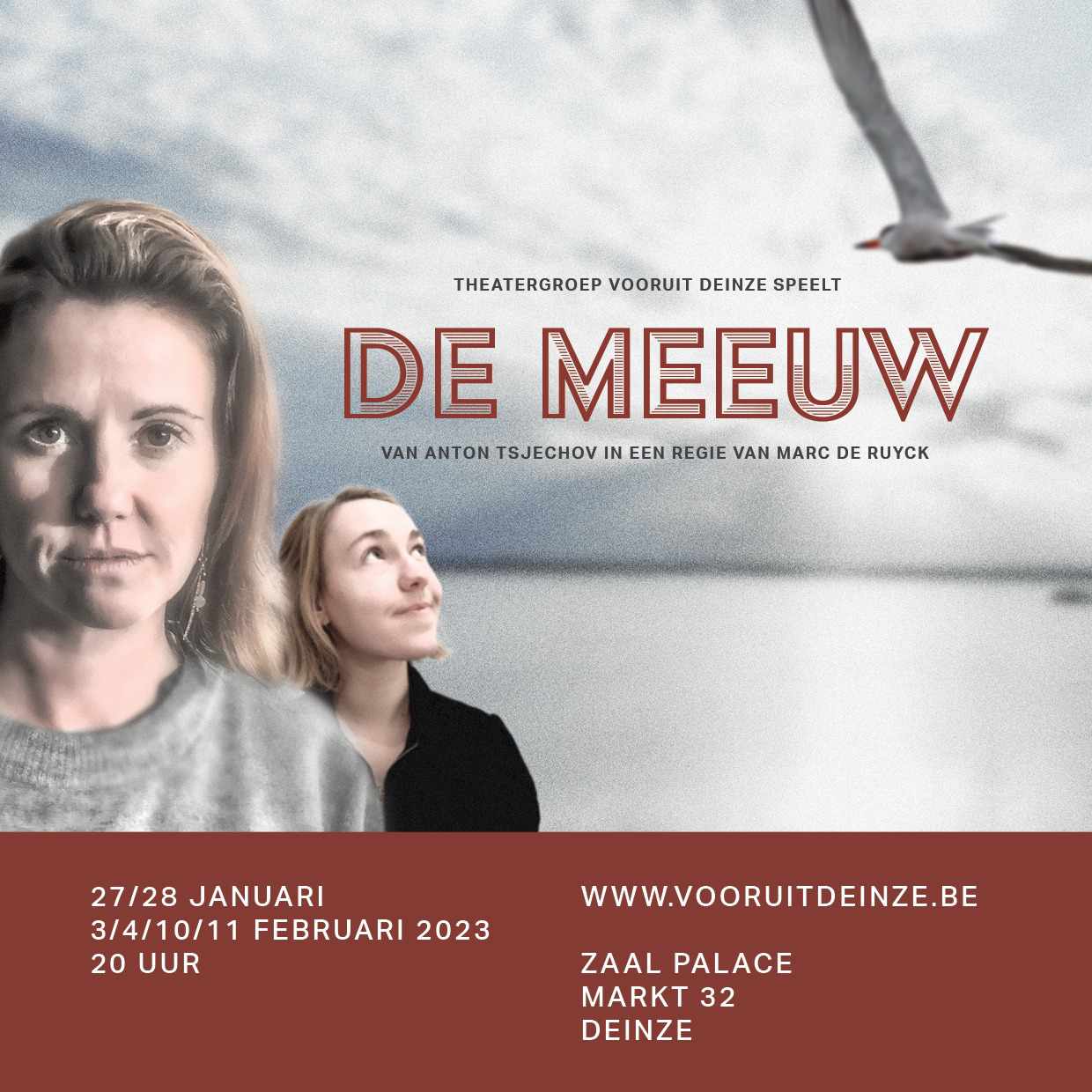 Theatergroep Vooruit Deinze speelt De Meeuw