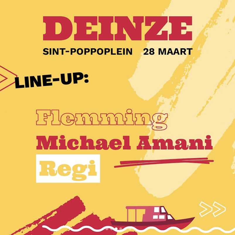 Deinze verwelkomt op 28 maart topartiesten op het Sint-Poppoplein tijdens de JEZ!-feestweek!