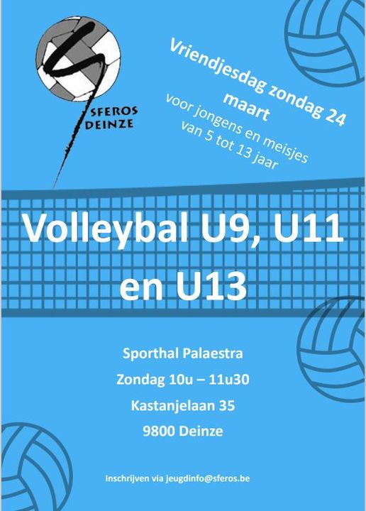 Vriendjesdag volleybalclub VBK Sferos Deinze