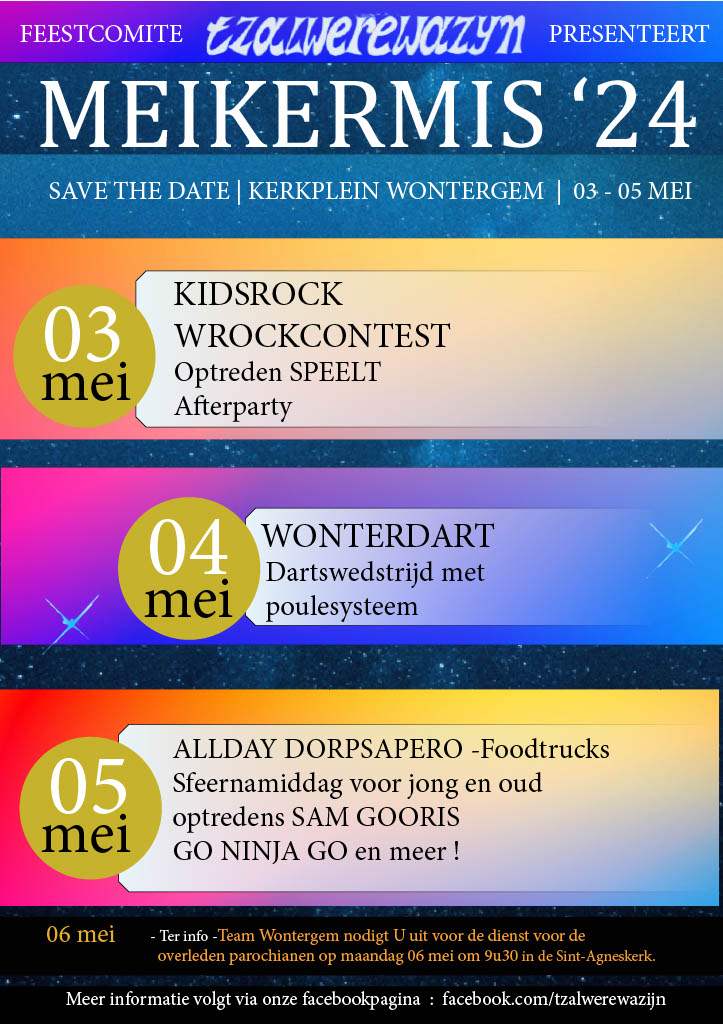 Feestcomité Tzalwerewazijn presenteert: Kermisweekend 2024